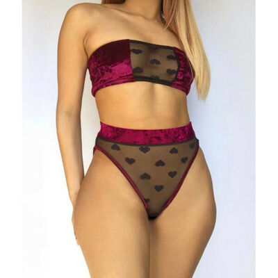 

Womens Sexy Lingerie Lace Top Bra Ladies Thong Underwear Set Nightwear Sleepwear