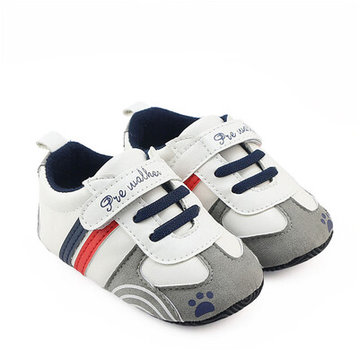 

Newborn Baby Boys Girls Crib Prewalker Soft Sole Anti-slip Sneakers Shoes