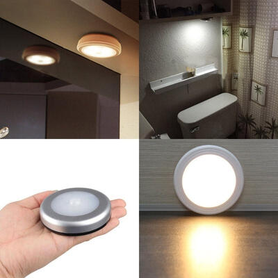 

6 LED Wireless PIR Motion Sensor Night Light Wardrobe Wall Lamp Battery Power