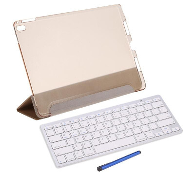 

4in1 Wireless Bluetooth Keyboard Folding Foldable Magnetic PU Leather Case Cover Stand Holder Stylus Pen Protective Film fo