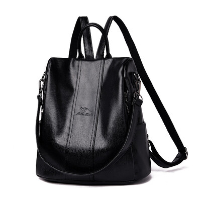 

Backpack 2019 soft leather outdoor anti-theft shoulder bag