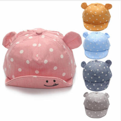 

Child Toddler Baby Kids Sun Cat Hat Cap Summer Boy Grils Baseball Brim Ear Hats