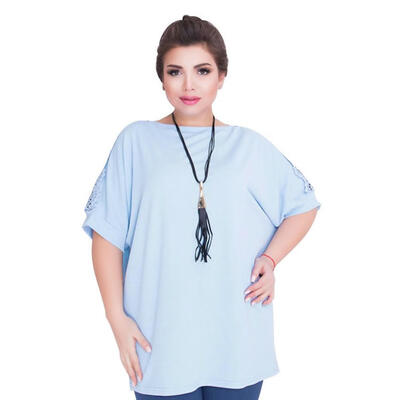 

Lace Stitching Hollow Out Women Pullovers Tops Fashion Clothes Plus Size