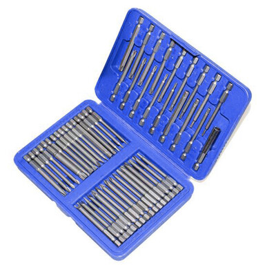 

50 Pcs 75mm Extra Long Security Bits Hex Star Torx Spline Flat Screwdriver Set