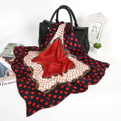 

Autumn&winter Korean version of the silk satin thin scarf scarf air conditioning shawl beach towel seaside sunscreen silk scarf women wholesale