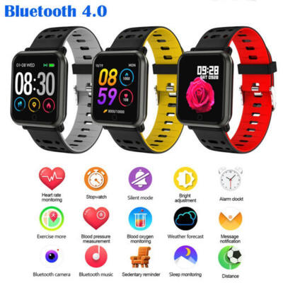 

Bluetooth Smart Watch Fitness Heart Rate Stopwatch Oxygen Blood Pressure Sport