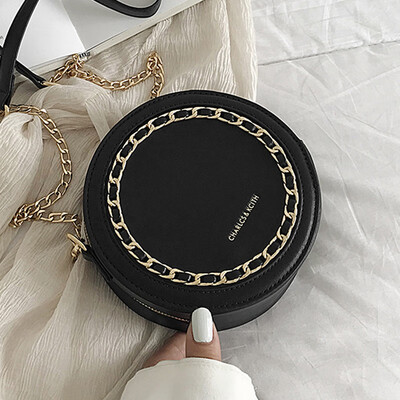 

2019 on the new Korean version of the trend 100 lap small round bag fashion personality rivet single shoulder bag chain oblique sa