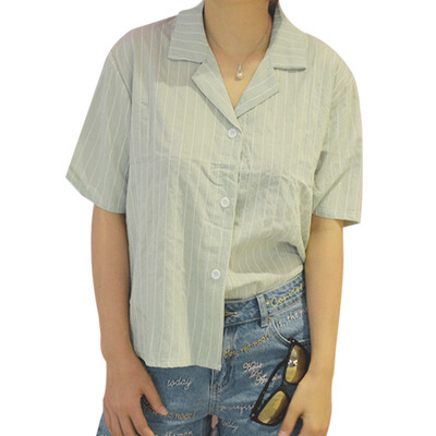 

Women Tops Blouses 2019 Summer Elegant Short Sleeve Solid V-Neck Blouse Women Cotton Plus Size blusas mujer de moda 2019
