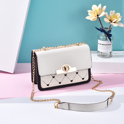 

Chain Little Girl Spring&Korean Edition Fashion Baitao Slant Bag Girls One Shoulder Colour Small Square Bag