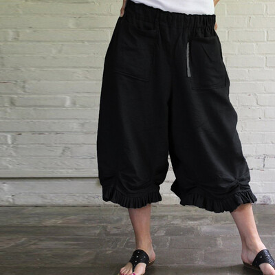 

Tailored Women Loose Hallen Wide-legged Cotton Flax Loose Pants