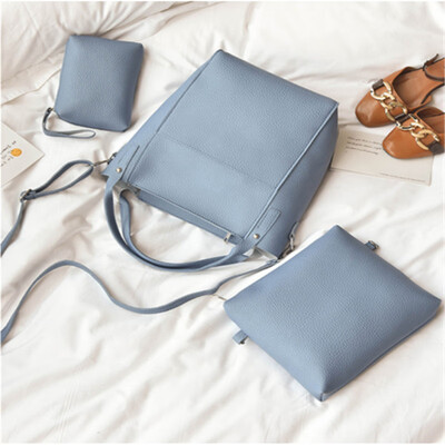 

2018 New Style Fashion Women Solid Zipper PU Leather Handbag Shoulder Bag Tote Purse Messenger Satchel Clutch