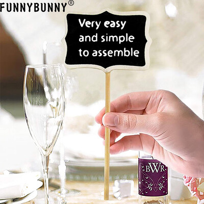 

FUNNYBUNNY Chalkboard Sign Mini Rectangle Sturdy Stand For Wedding Party Table Numbers Party Message Board Daily Home Decoration