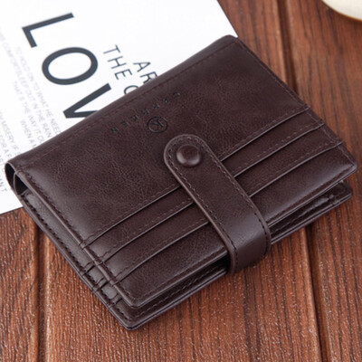 

Tailored Men Wallets Coin Purse Clutch Hasp Retro Short Wallet package multi-card holder