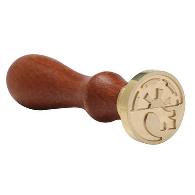 

Antique Planet Wood Handle Metal Sealing Wax Stamp for Wedding Craft Decor