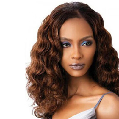 

Elegant Slim Face Central Parting Hair Style Big Wave Long Wig