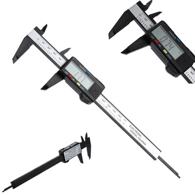 

〖Follure〗150mm6inch LCD Digital Electronic Carbon Fiber Vernier Caliper Gauge Micrometer