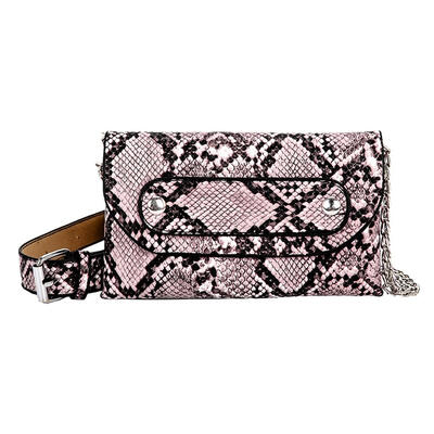 

Snake Print Chain Shoulder Women Waist Fanny Belt Packs Leather Chest Bags
