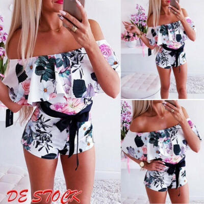 

Women Summer Jumpsuit Playsuit Beach Boho Loose Rompers Shorts Mini Dress Pants