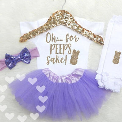 

2PCS Newborn Kid Outfits Baby Girls Romper JumpsuitSkirt Dress TuTu Set Clothes
