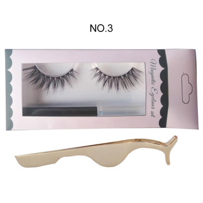 

Magnetic Liquid EyelinerMagnetic False EyelashesTweezer 3pcsSet Waterproof Long Lasting Eyeliner False Eyelashes