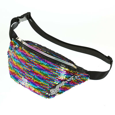 

2019 New Style Sequined Men Women Reversible Mermaid Sequin Waist Bum Bag Fanny Pack Pouch Satchel Waist Packs
