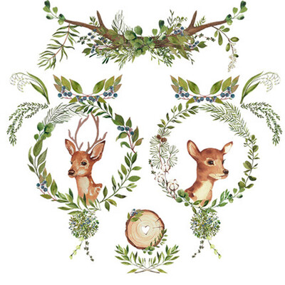

Creative Wall Sticker Decal Deer Plant Art Wall Home Wardrobe Decor Waterproof