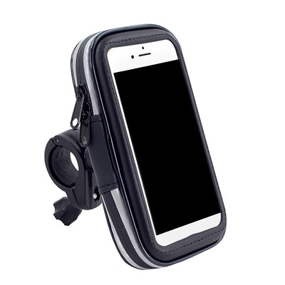 

Bicycle Phone Storage Bag With TRANSPARENT layer Screen Touch Waterproof 57inch Phone GPS Case 360 Rotatable Handlebar Pouch
