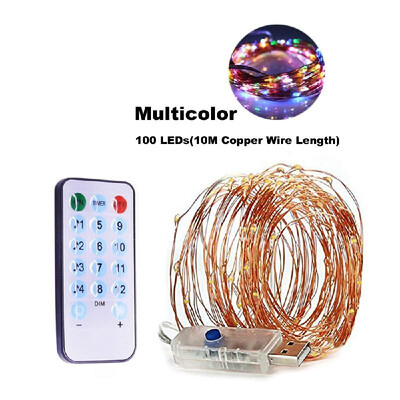 

100 LEDs USB Fairy Lights Sound Activated Twinkle String Lights 10M328ft Copper Wire Lamp with Remote Control for Christmas Wedd