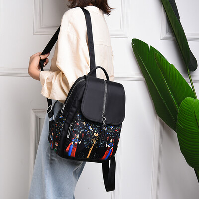 

Oxford cloth shoulder bag women Korean fashion ladies backpack casual canvas womens handbags