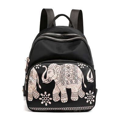 

Printed Shoulder Bag Fashion Printed Backpack Women Shoulder Simple Ethnic Style Light Travel Bag