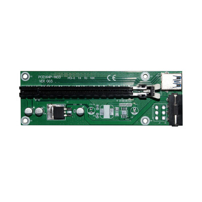 

USB 30 PCI-E Express 1x to 16x Extender Riser Card Adapter SATA Power Cabl