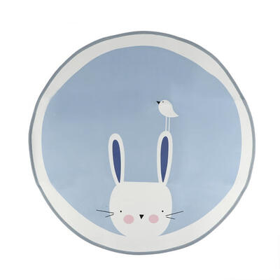 

Greensen Circular Baby Gaming Blanket Cotton Blend Lovely Rabbit Pattern Play Mat Soft Pad