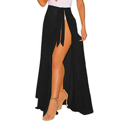

Women Bikini Cover Up Swimwear Sheer Maxi Wrap Skirt Sarong Pareo Dresses Beach