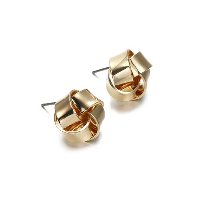 

F36 Elegant Matte Metal Gold Square Heart Triangle Geometric Irregular Natural Imitation Pearl Drop Earrings For Women Girl