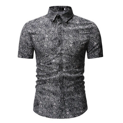 

Mens Short Sleeve Button Down T-shirt Tops Slim Fit Casual Dress Stylish Shirts