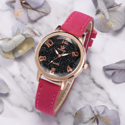

RM Luxury Temperament Lady Irregular Mirror Leather Belt Watch Analog Quartz Watch