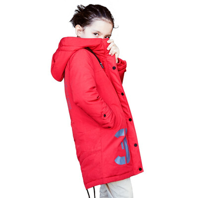 

ANJINU Childrens down jacket long section thick warm winter 13297