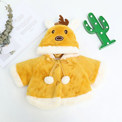 

Kids Children Baby Christmas Costume Deer Hooded Cloak Cape Robe Coat Boys Girls