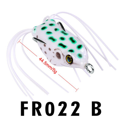 

VISSEN 445cm 5g Frog Soft Fishing Lure Bionic Plastic Fake Bait Wobbler Mini Sea Freshwater Baits Double Hide Hook