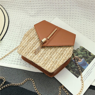 

Ins the same paragraph small bag female 2019 summer new port wind wild girl braided wind single shoulder chain Messenger bag