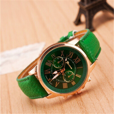

Three-eye watch PU belt three-eye quartz watch hot sale double-faced womens watch Yiwu spot specials