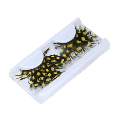 

〖Follure〗Women Fancy Soft Long Feather False Eyelashes Eye Lashes Makeup Party Club Blue