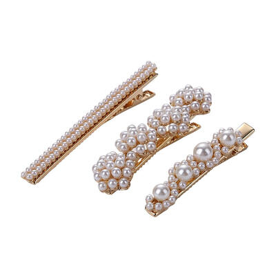 

3pcs Pearls Hair Clips Hairpin Hair Barrette for Women Girls Hair Accessory