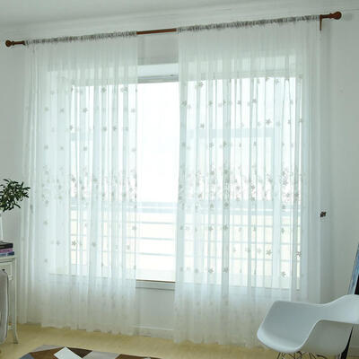 

25x1m Polyester Embroidery Printing Curtain Home Window Decor