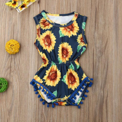 

Newborn Baby Girl Sunflower Print Romper Bodysuit Jumpsuit Summer Outfit Clothes