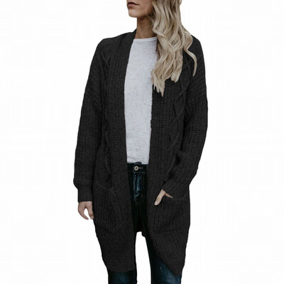 

Cardigan Sweater womens Long Loose Wool Sweater Jacket