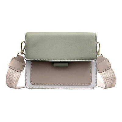 

Hit Color Shoulder Messenger Handbags Women PU Leather Flap Crossbody Bags