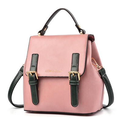 

Retro backpack womens double shoulder new England Korean version of soft leather Joker fashion PU female student bags