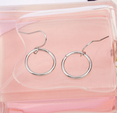 

2019 New Fashion Simple Gold Color Silver Geometric Big Round Earrings for Women Circle Drop Earrings Statement Brincos Jewelry