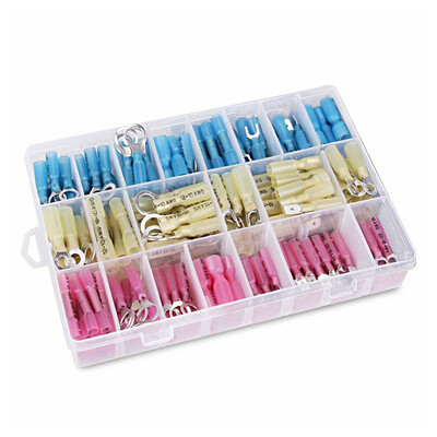 

250pcs Heat Shrink Wire Connectors Electrical Crimp Wire Terminals